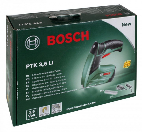 Аккумуляторный степлер Bosch PTK 3.6 Li 0.63.968.120