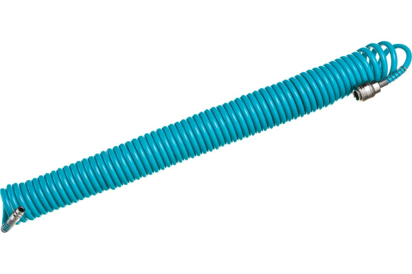 Полиуретановый спиральный шланг с быстросъемными соединениями (6х8 мм; 10 м) Stels 57007