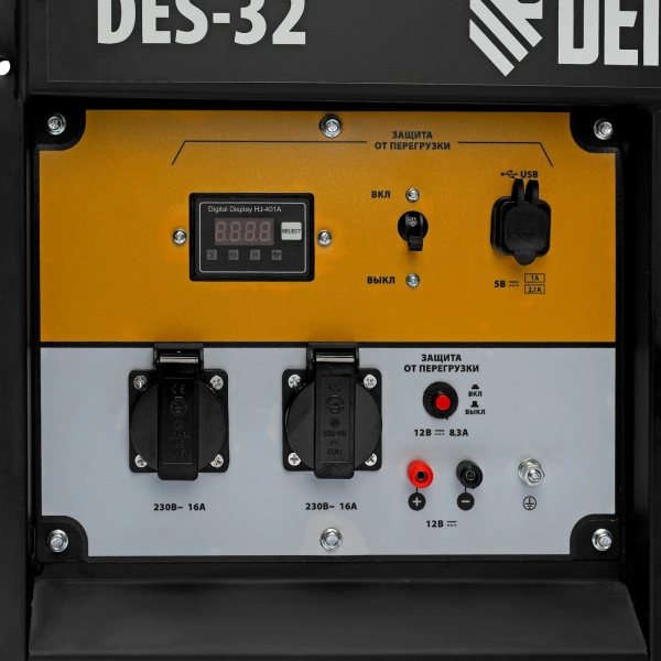 Дизельный генератор Denzel des-32, 3.2 квт, 230 в, 11 л, ручной стартер с