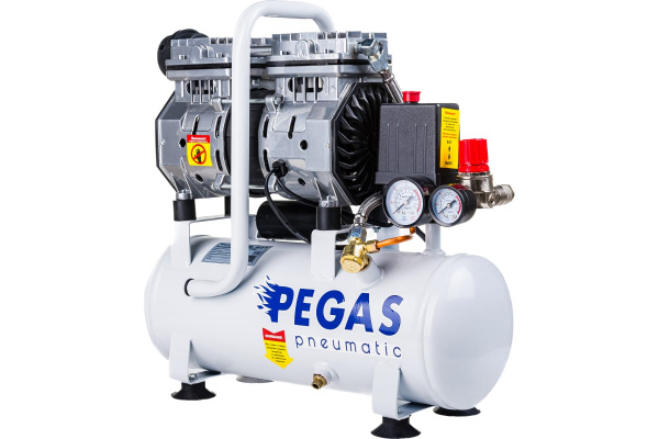 Малошумный компрессор Pegas pneumatic PG-601 безмасляный 6615